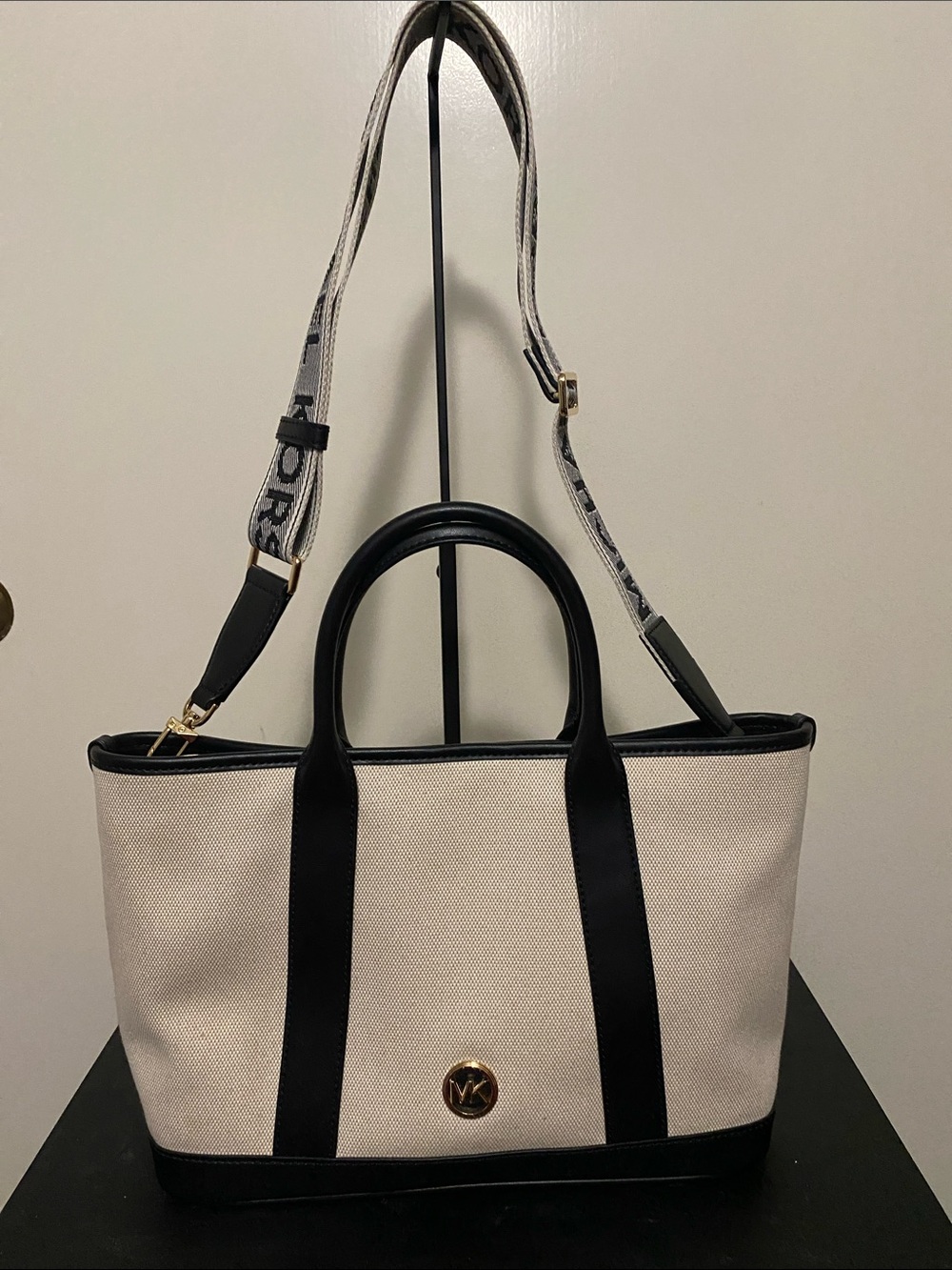 Michael Kors Canvas Tote with Black Trim - Designer-Inspired Women Bag